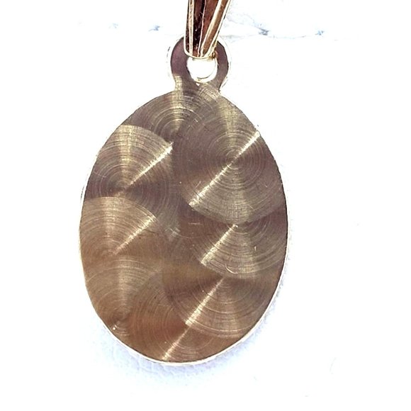 14k REAL GOLD Oval Guadalupe Scapular Pendant - Picture 5 of 6